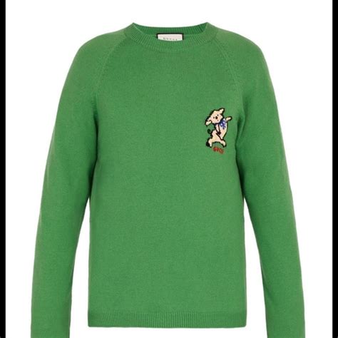 gucci navy cat sweater|gucci piglet sweater.